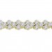 8.51 ct Ladies Round Cut Diamond Tennis Bracelet in 14 kt Yellow Gold 
